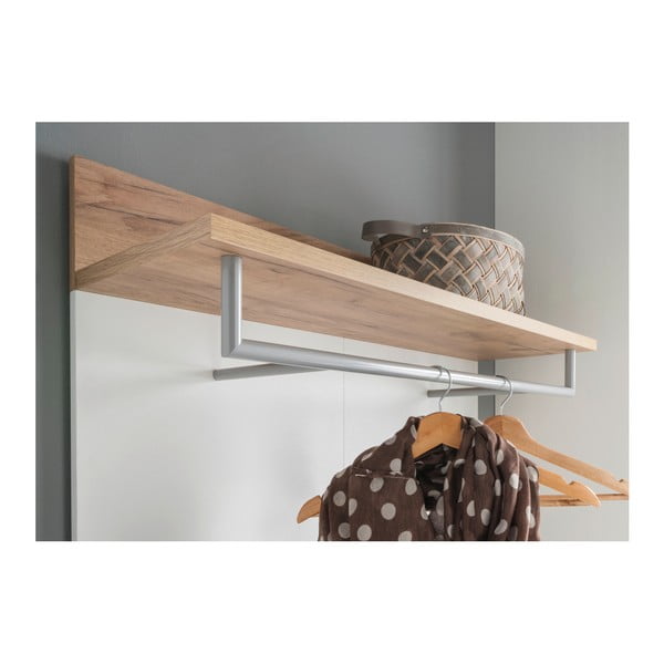 Bel/v naravni barvi garderobni panel v hrastovem dekorju Topix – Germania-image-3