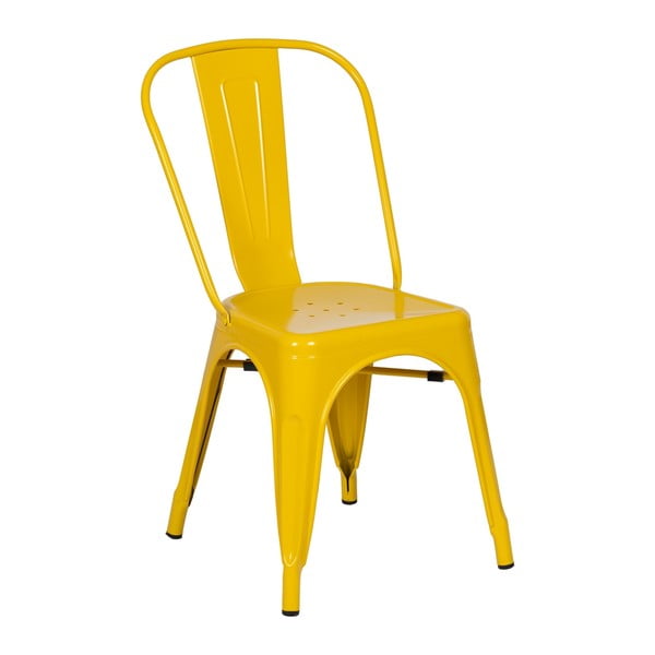 Rumeni kovinski jedilni stoli v kompletu 2 ks – Ixia