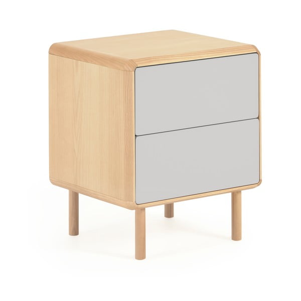 Siva/naravna nočna omarica Anielle – Kave Home