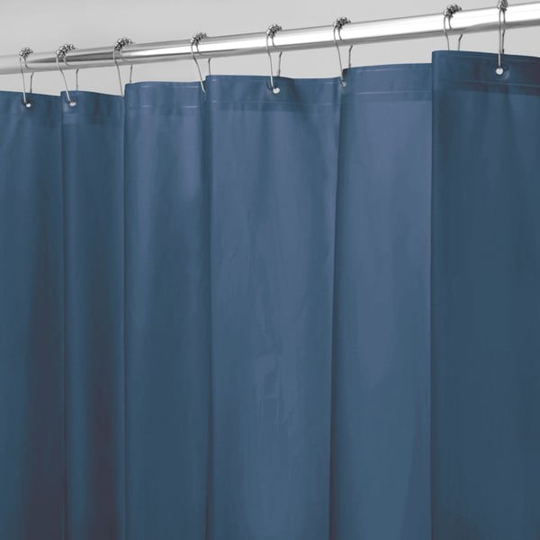 Modra zavesa za tuš iDesign PEVA, 183 x 183 cm