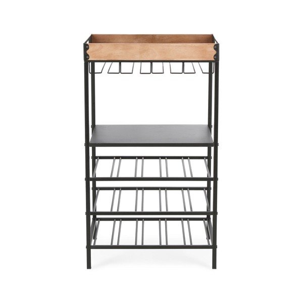 Črna kovinska vinska omara število steklenic 15, 48,5x84,5x34 cm Isaac – Yes Everyday