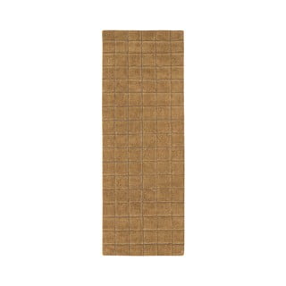 Oker rumen ročno tkan volnen tekač 80x230 cm Mosaic Ochre – Lorena Canals