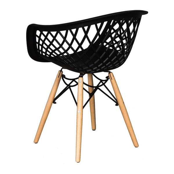 Komplet 2 črnih jedilnih stolov Evergreen House René-image-2