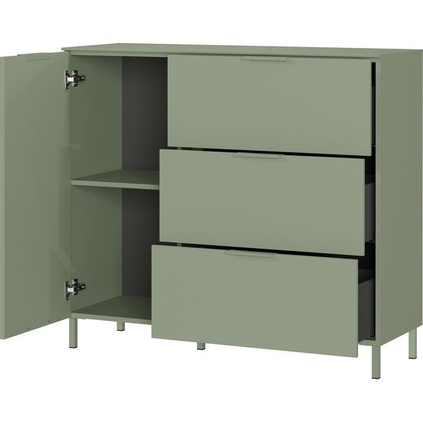 Zelena omarica v mat dekorju 109x98x40 cm Savoca – Germania-image-3