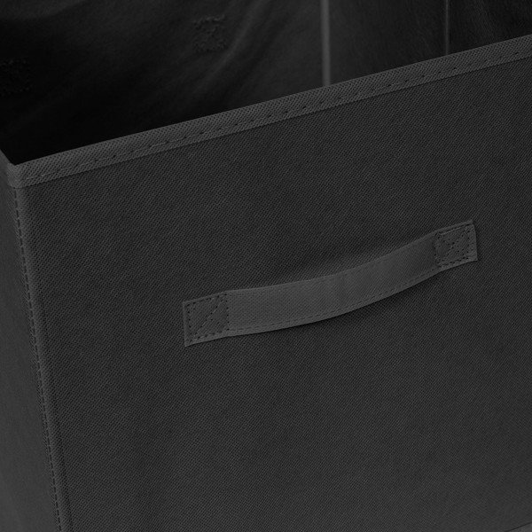 Črna tekstilna škatla za shranjevanje 31x31x31 cm – Compactor-image-4