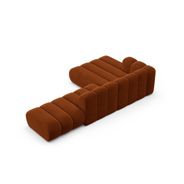 Oranžna kotna sedežna garnitura (levi kot) Lupine – Micadoni Home-image-3