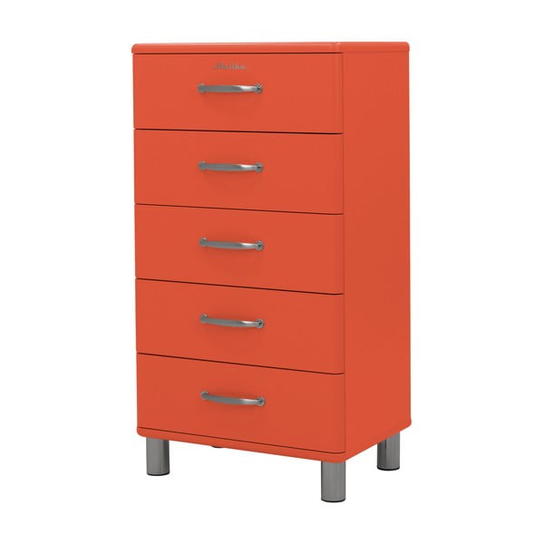 Rdeča visoka komoda 60x111 cm Malibu - Tenzo-image-2
