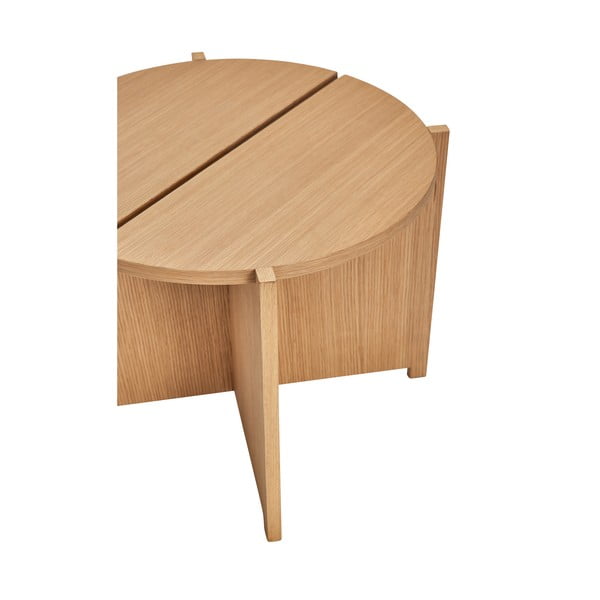 Okrogla stranska mizica v hrastovem dekorju ø 55 cm Dash – Hübsch-image-4