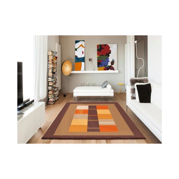 Rjava in oranžna preproga Universal Boras Donno, 133 x 190 cm-image-2