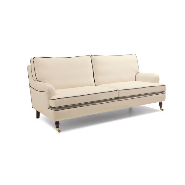 Krem kavč s temno modrimi obrobami Max Winzer Passion, 210 cm-image-3