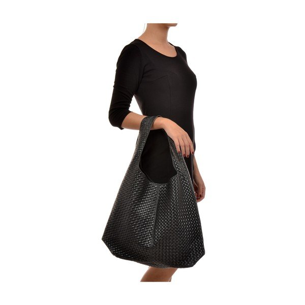 Črna usnjena torbica Mangotti Torbe Serena-image-4