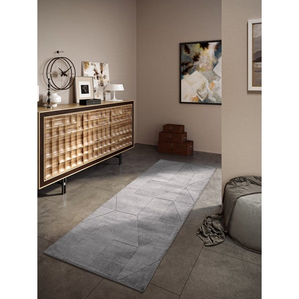 Siv ročno tkan volnen tekač 80x250 cm Ursule – Villeroy&Boch-image-1