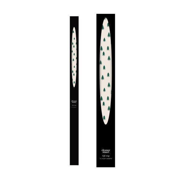 5 listov bež-zelenega ovojnega papirja eleanor stuart Christmas Trees-image-3