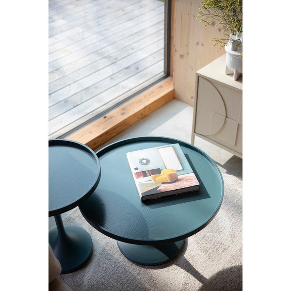 Modrozelena okrogla klubska mizica ø 69 cm Jason – Zuiver-image-1