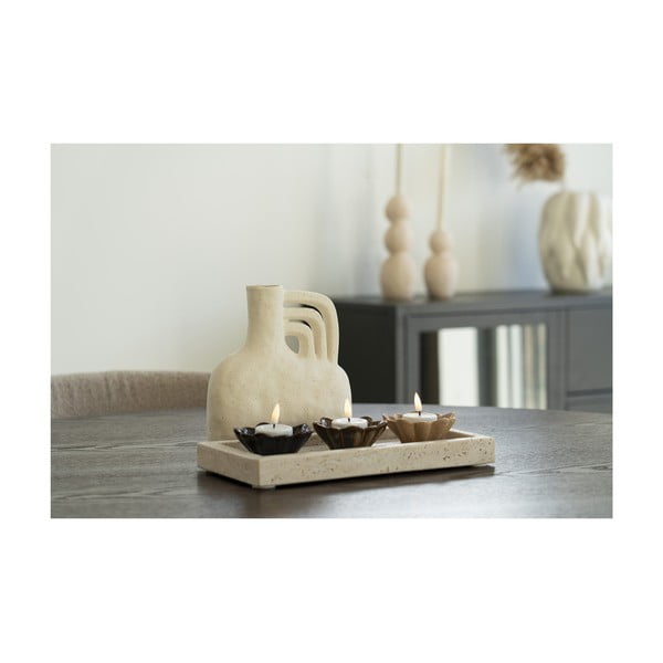 Kamnit dekorativni pladenj 15x30,5 cm Travertine – House Nordic-image-1