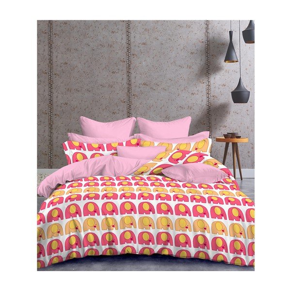 DecoKing Prikupni sloni posteljno perilo za eno osebo iz mikrovlaken, 155 x 220 cm-image-2