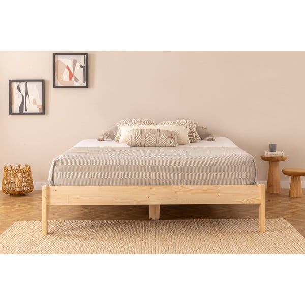 Postelja iz masivne smreke z letvenim dnom 90x200 cm v naravni barvi Galaksi – Kalune Design-image-3