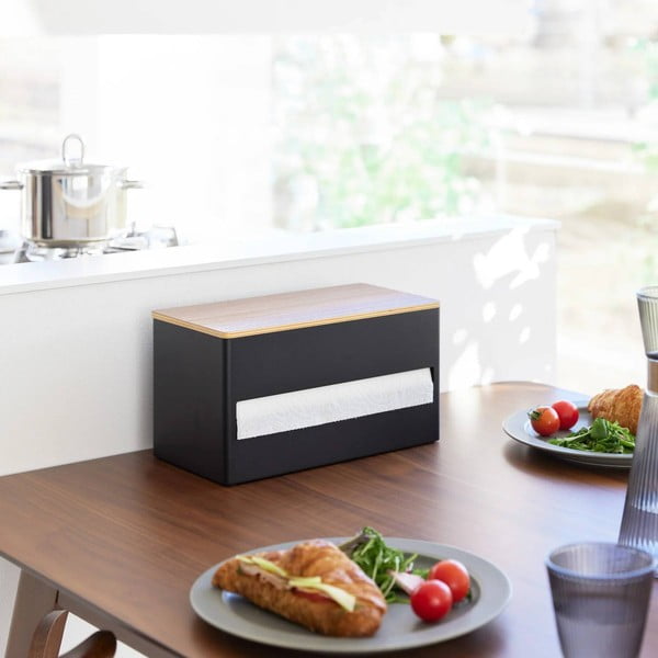 Črno kovinsko stojalo za papirnate brisače Rin – YAMAZAKI-image-1