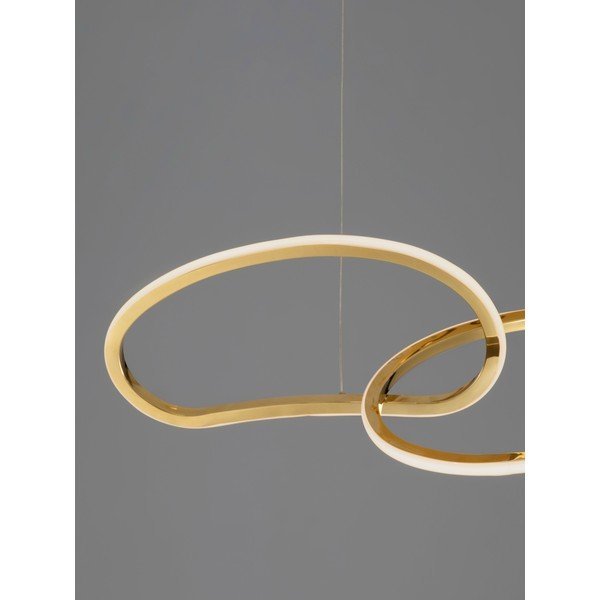 Aluminijasta LED zatemnitvena viseča svetilka v zlati barvi Girish – Nova Luce-image-3