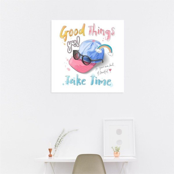 Stenska nalepka Severna Karolina Skandinavski Home Decors Take Time, 30 x 30 cm