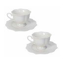 Bele skodelice v kompletu 2 ks iz porcelana new bone china 170 ml Queen – Brandani
