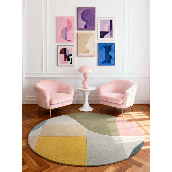 Ročno tkana volnena okrogla preproga ø 200 cm Westminster Curzon – Ted Baker-image-1