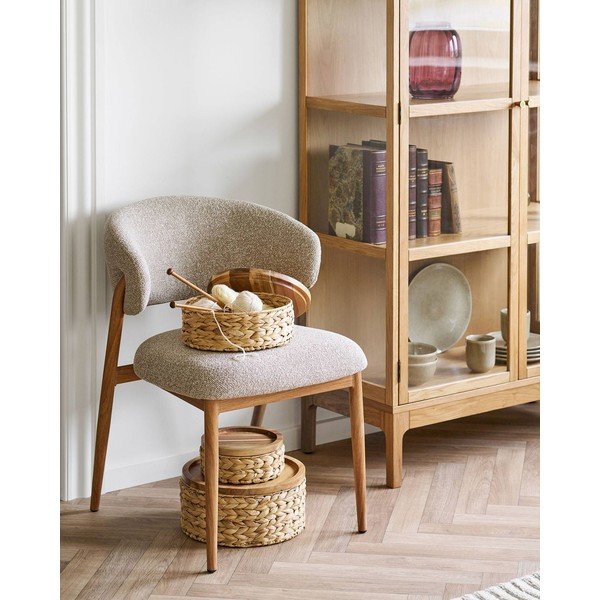 Košare v kompletu 3 ks iz vodne hijacinte ø 30x15 cm Botofte – House Nordic-image-1