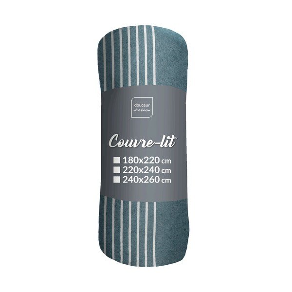 Modro pregrinjalo 240x260 cm Adele – douceur d'intérieur