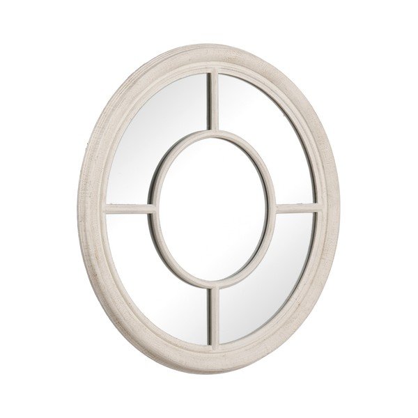 Stensko ogledalo z lesenim okvirjem ø 79 cm Paula – Ixia-image-2