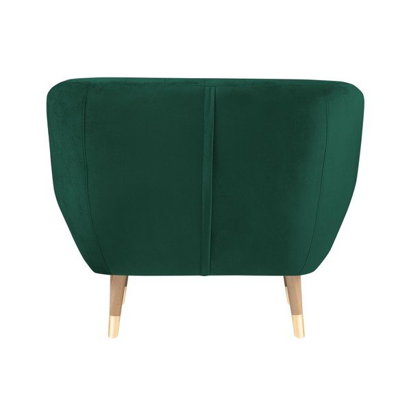 Temno zelen žametni fotelj Mazzini Sofas Benito-image-4