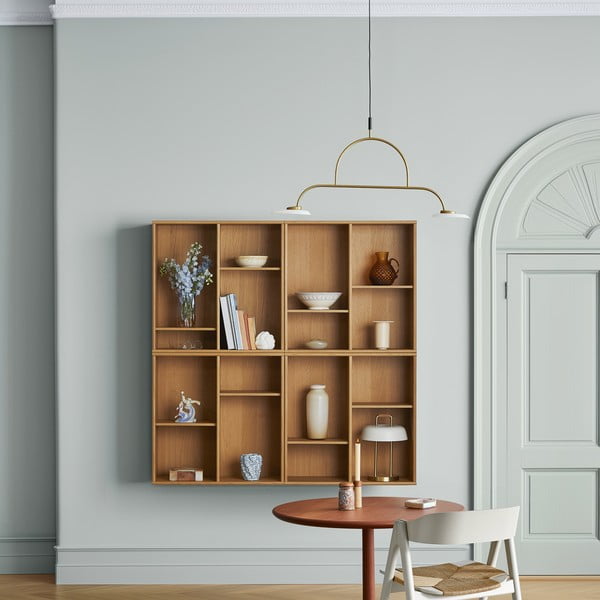 Stenski regal v hrastovem dekorju v naravni barvi 70x70 cm Mistral – Hammel Furniture-image-2