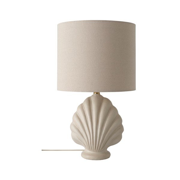 Bela/bež iz poliresina namizna svetilka (višina 58 cm) Shelley – Ellos Home-image-3
