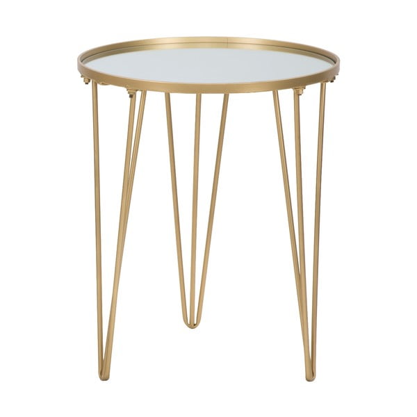 Okrogla mizica v zlati barvi ø 40 cm Glam – Mauro Ferretti