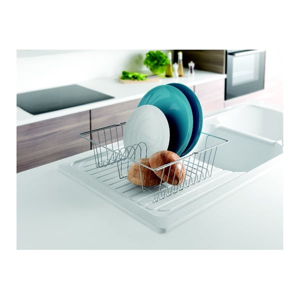 Mat srebrn odcejalnik za posodo Metaltex Bruno, 36 x 33 cm-image-3