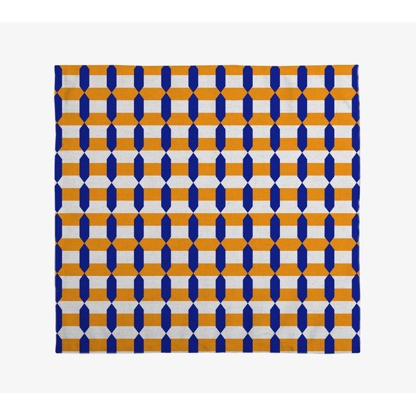 Komplet 4 prtičkov z mešanico lanu Really Nice Things Orange Geometric, 43 x 43 cm-image-1
