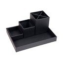 Temno siv 4-delni namizni organizator za pisalne pripomočke Bigso Box of Sweden Lena