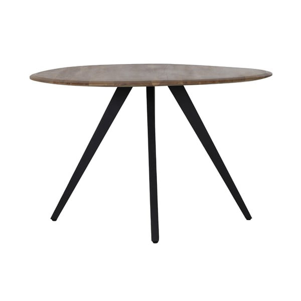 Okrogla jedilna miza z mizno ploščo iz akacije v naravni barvi ø 120 cm Mimoso – Light & Living