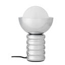 Namizna svetilka v srebrni barvi s steklenim senčilom (višina 32 cm) Spike – Bloomingville