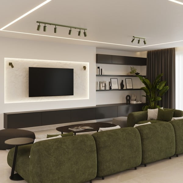 Zeleno točkovno svetilo 6x117 cm Etna – Sollux-image-2