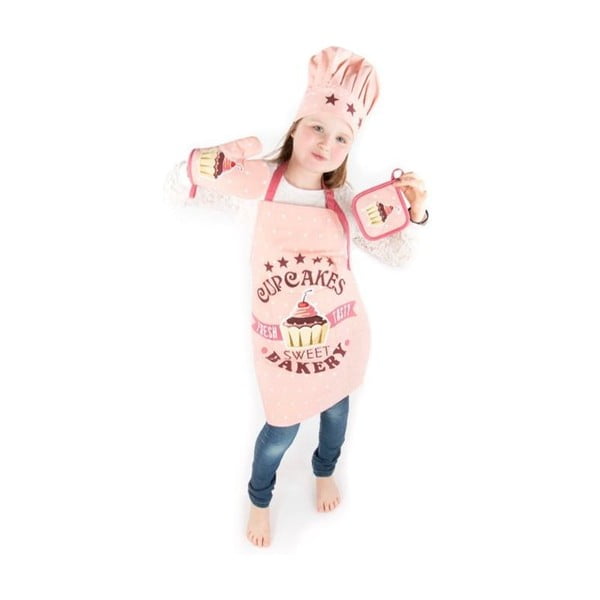 Bombažni otroški kuhinjski set 4 kos Cupcakes - Tiseco Home Studio