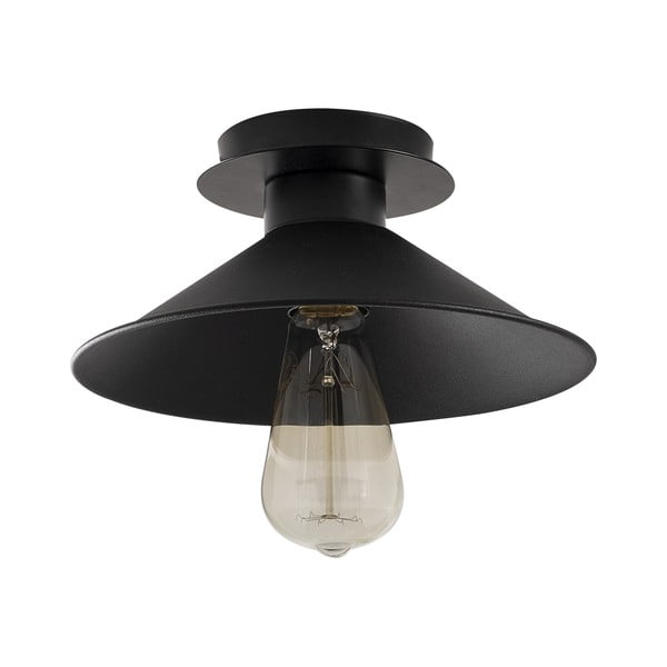 Črna stropna svetilka s kovinskim senčilom ø 24 cm Berceste – Opviq lights-image-2