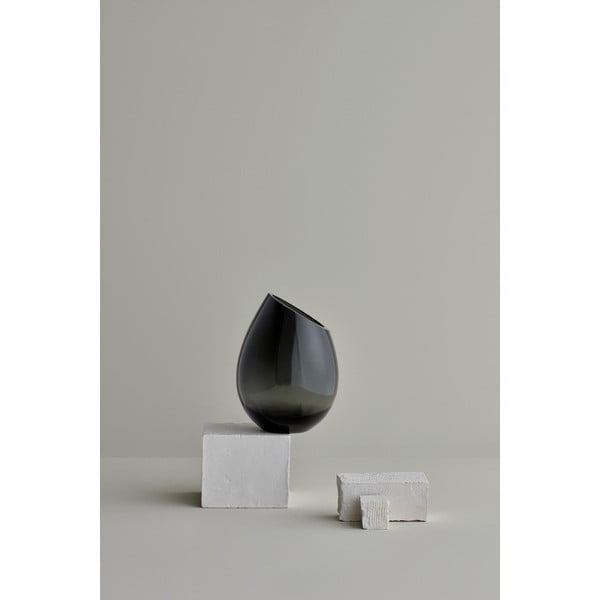 Zelena steklena vaza Blomus Raindrop, višina 24 cm-image-1