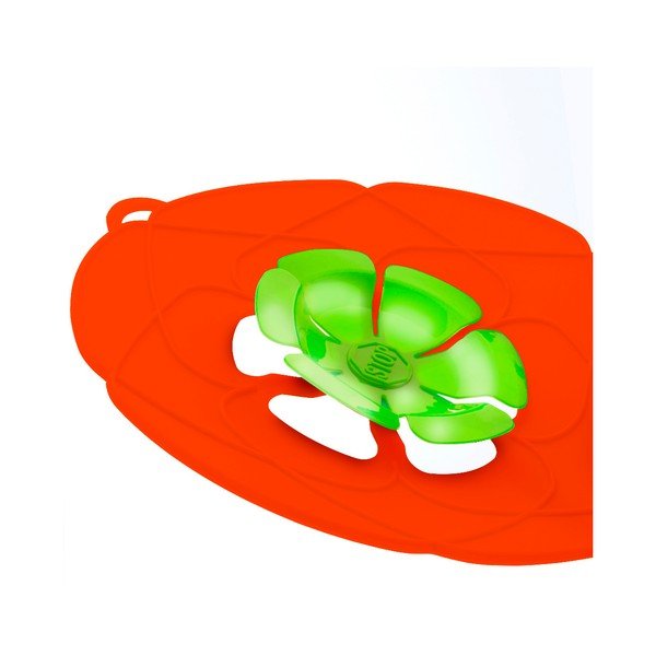 Rdeč silikonski pokrov za lonec InnovaGoods Spill pot-image-1