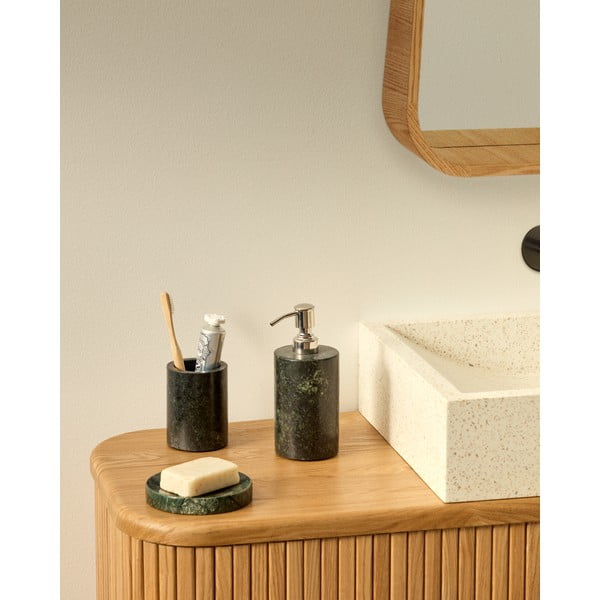 Temno zelen marmorni dozirnik za milo 200 ml Elenei – Kave Home-image-2