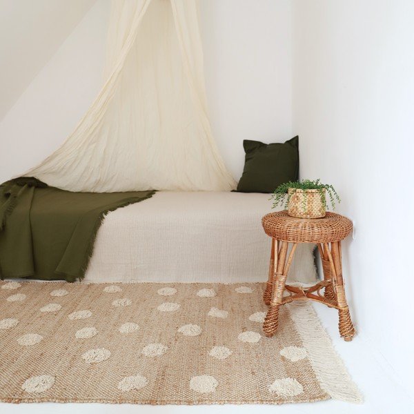 Ročno izdelana preproga iz jute in bombaža Nattiot Nop, 100 x 150 cm-image-2