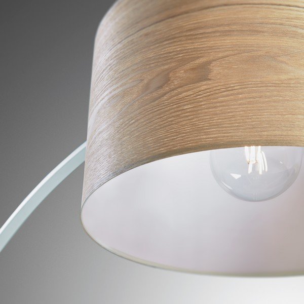 Bela/v naravni barvi stoječa svetilka z lesenim senčilom (višina 210 cm) Juhe Ash – Kave Home-image-4