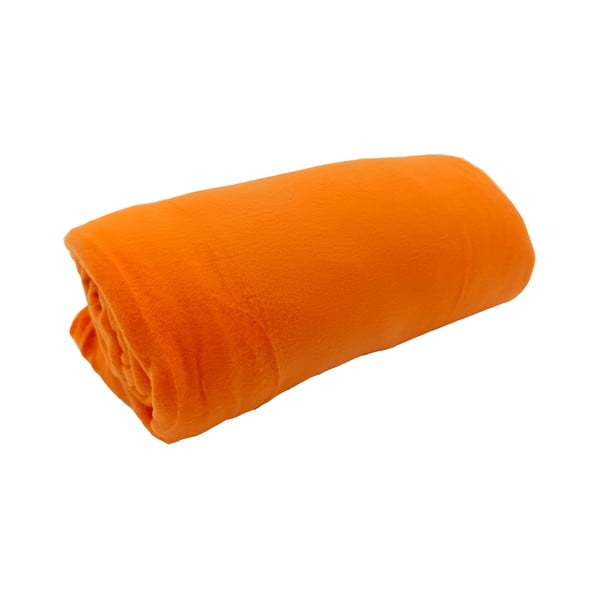 Oranžna odeja iz flisa 150x200 cm Plain – JAHU collections