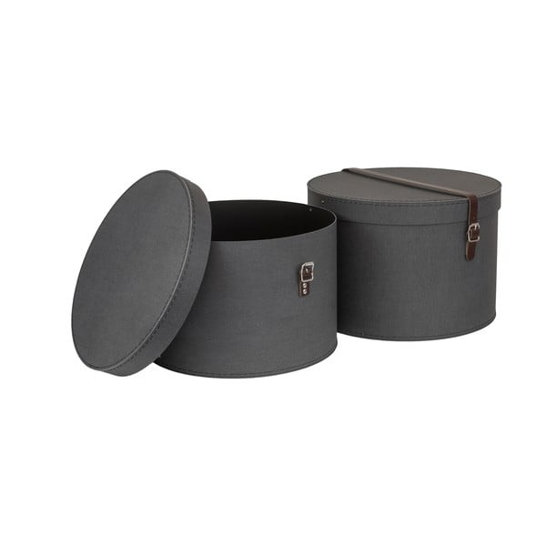 Komplet 2 črnih škatel Bigso Box of Sweden Rut-image-2