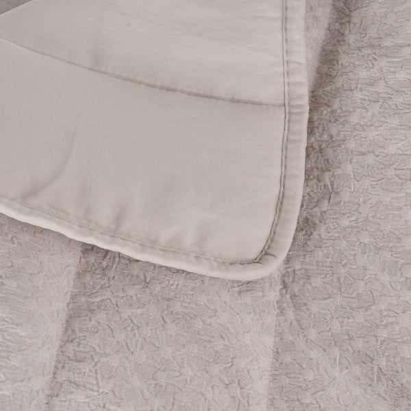 Bež prešito pregrinjalo 240x260 cm – Ixia-image-1