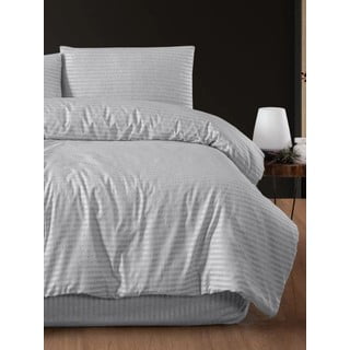 Svetlo siva posteljnina za zakonsko posteljo/podaljšana z rjuho/4-delna 200x220 cm – Mila Home